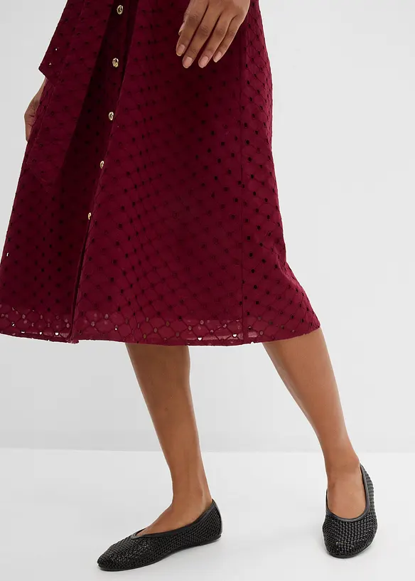 Hemdblusenkleid aus Lochspitze, bonprix