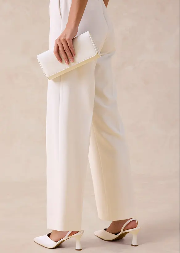 Pantalon large &agrave; pinces, bonprix