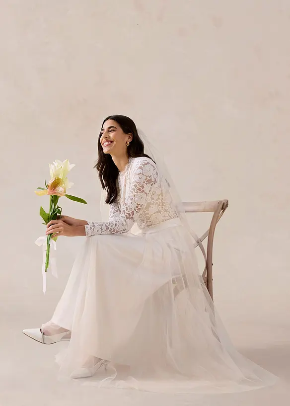 Maxirock aus zartem T&uuml;ll, bonprix