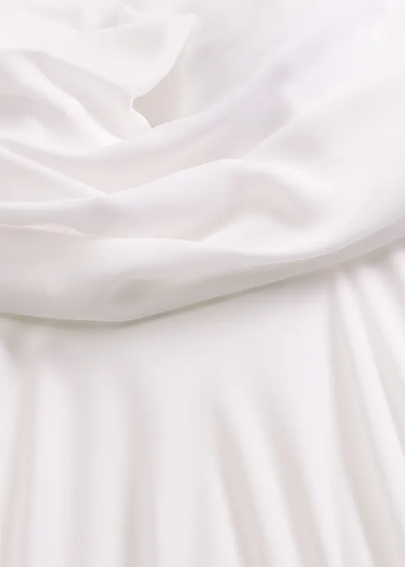 Brautkleid aus feinem Chiffon mit Drapierung, bonprix