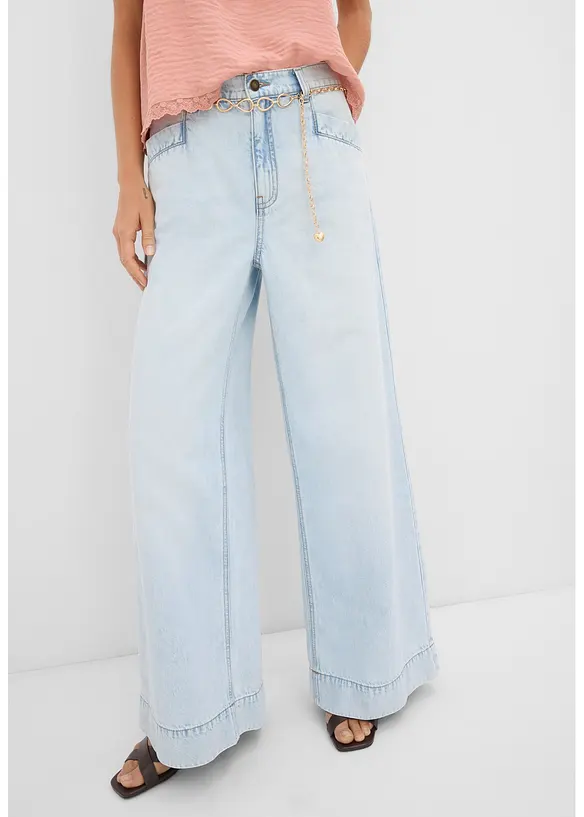 Wide-Leg-Jeans High Waist, bonprix