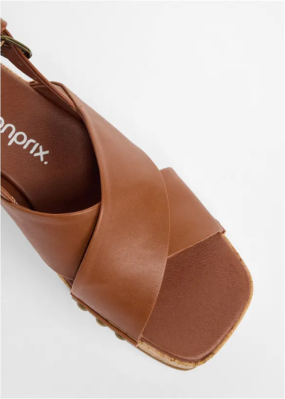 Keilsandaletten in Kork-Optik, bonprix