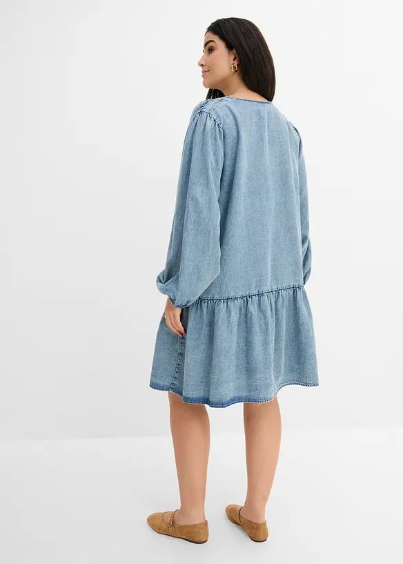 Lockeres Midikleid mit Leinen, bonprix