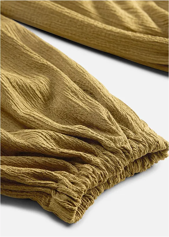 Haremshose aus strukturiertem Cr&ecirc;pe, bonprix