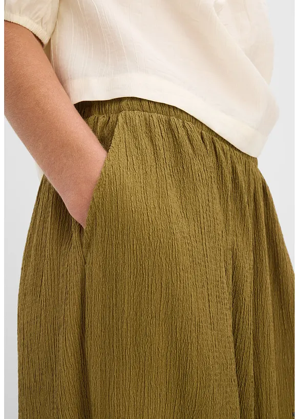 Haremshose aus strukturiertem Cr&ecirc;pe, bonprix
