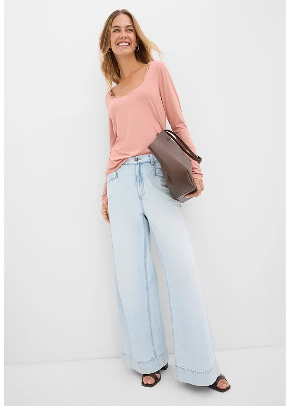 Langarmshirt aus softem Viskose-Mix, bonprix