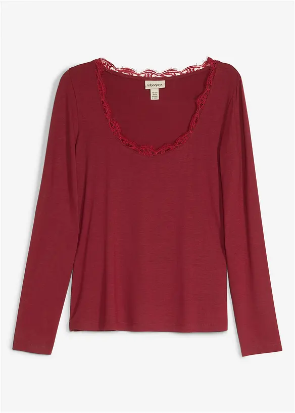 Langarmshirt aus softem Viskose-Mix, bonprix