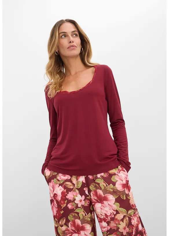 Langarmshirt aus softem Viskose-Mix, bonprix