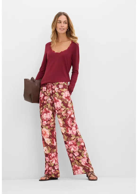 Langarmshirt aus softem Viskose-Mix, bonprix