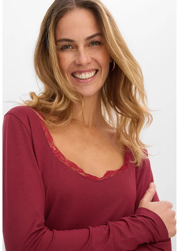 Langarmshirt aus softem Viskose-Mix, bonprix