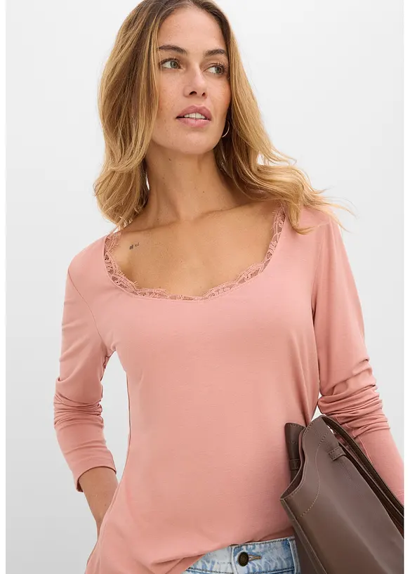 Langarmshirt aus softem Viskose-Mix, bonprix