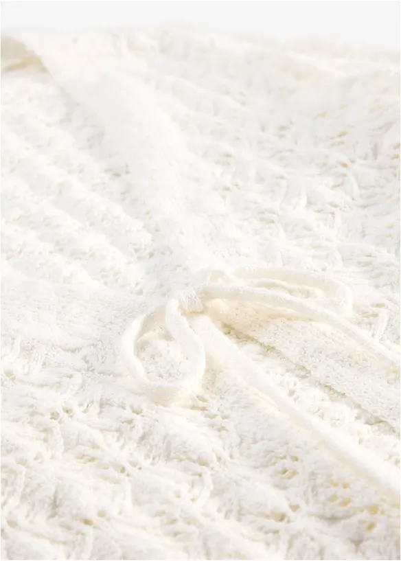 Ajour-Strickjacke aus reiner Baumwolle, bonprix