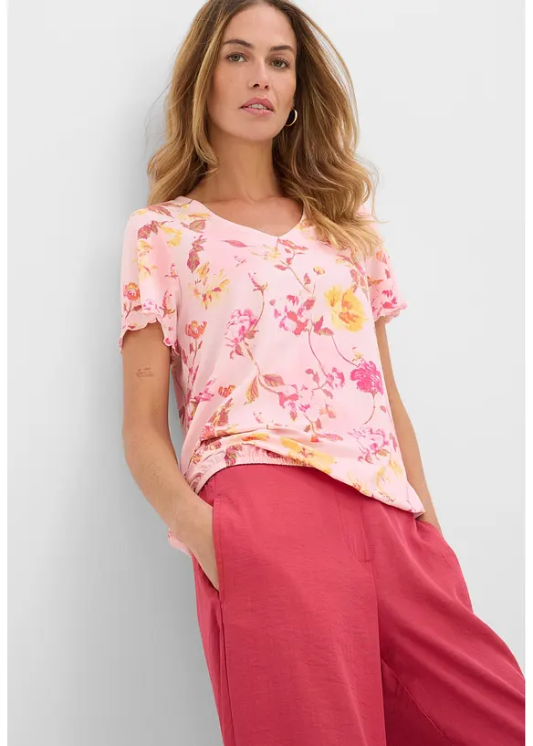 Shirt mit Bl&uuml;ten Print, bonprix