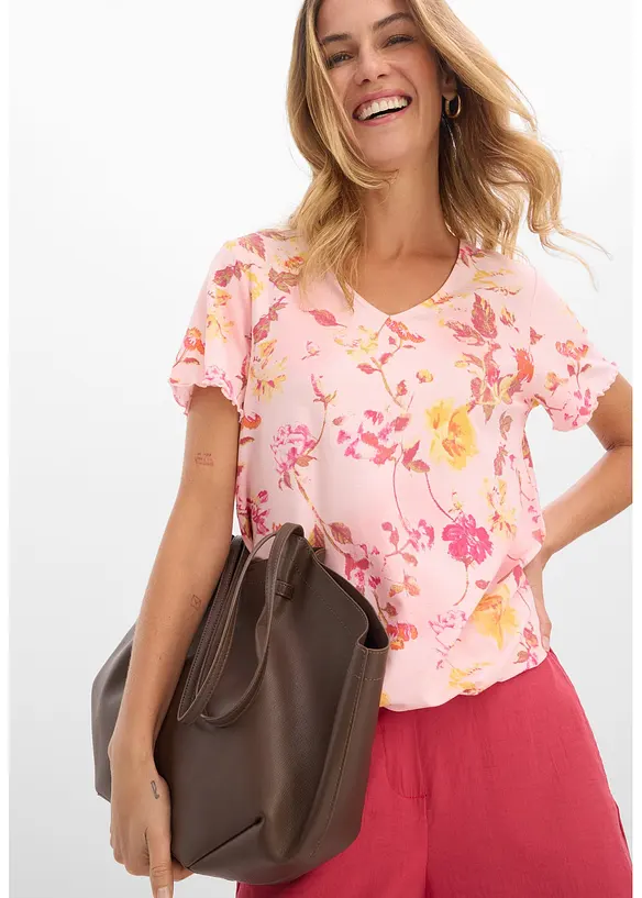 Shirt mit Bl&uuml;ten Print, bonprix