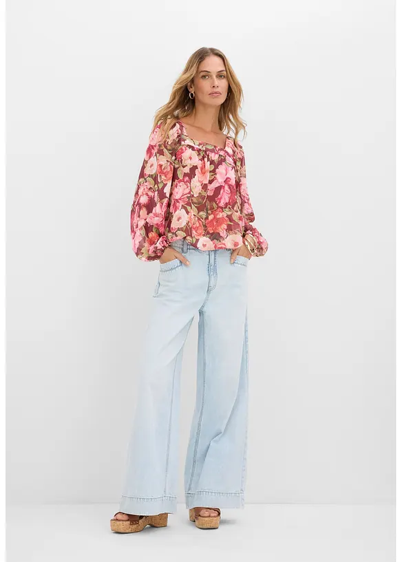 Bluse mit Ballonsaum, bonprix