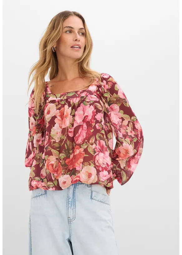 Bluse mit Ballonsaum, bonprix