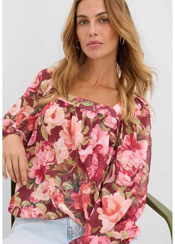 Bluse mit Ballonsaum, bonprix