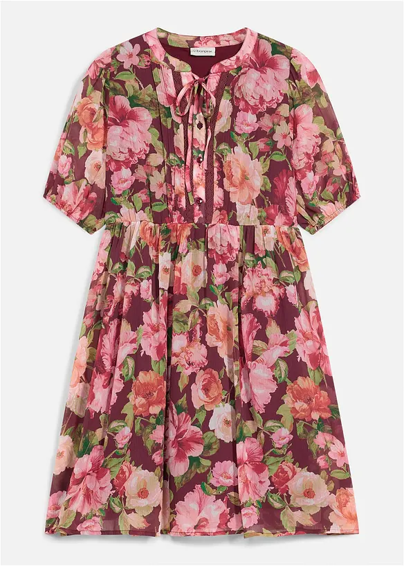 Robe-tunique &agrave; dentelle, bonprix