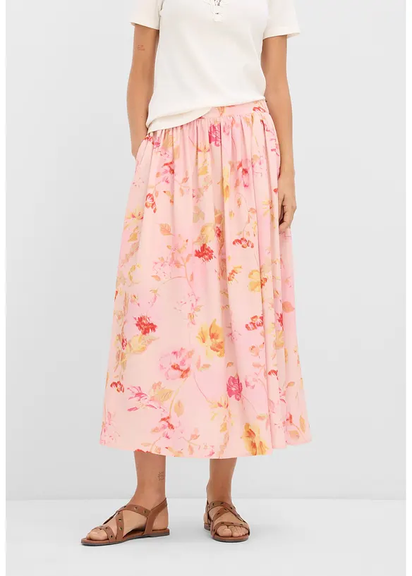 Maxirock aus luftigem Cr&ecirc;pe, bonprix