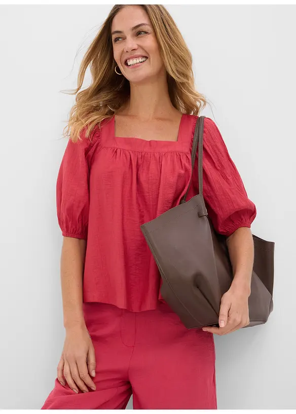 Bluse aus strukturiertem Crinkle, bonprix