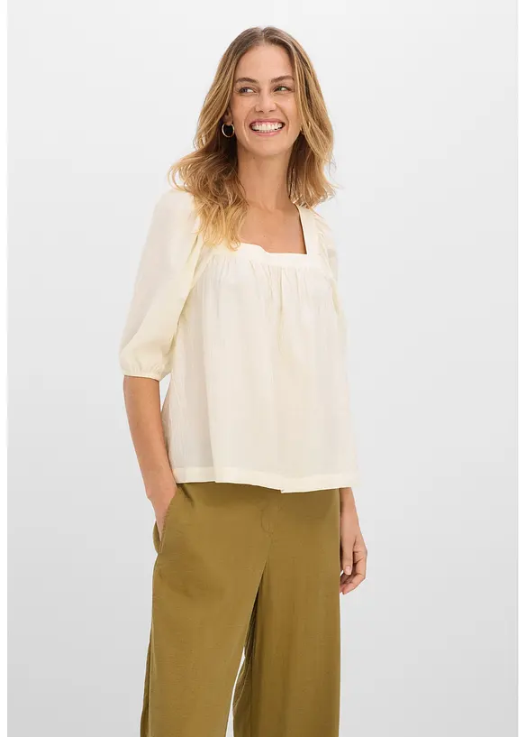Bluse aus strukturiertem Crinkle, bonprix