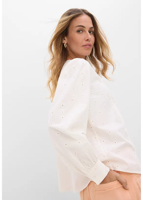 Bluse aus griffigem Popeline, bonprix