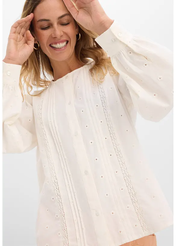 Bluse aus griffigem Popeline, bonprix