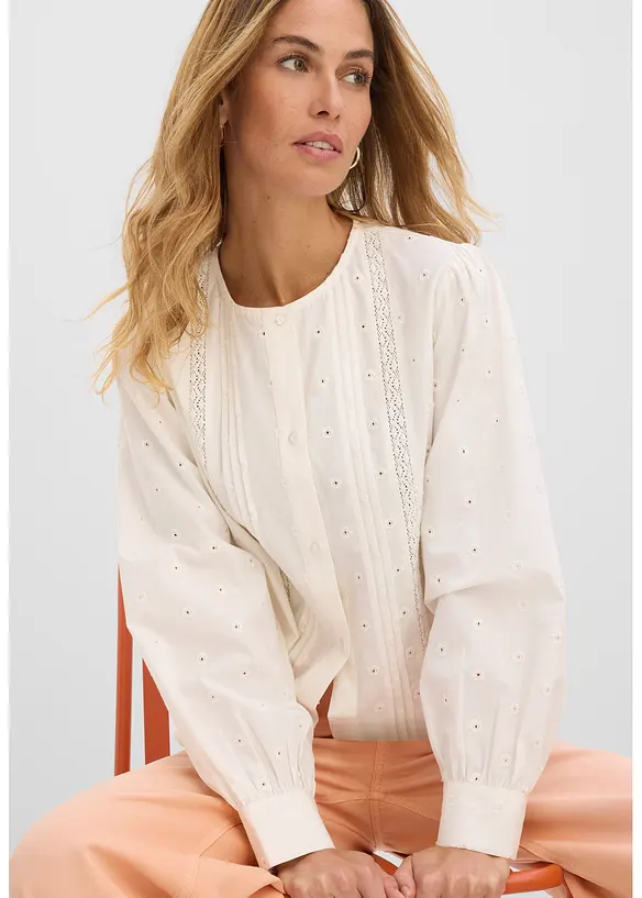 Bluse aus griffigem Popeline, bonprix