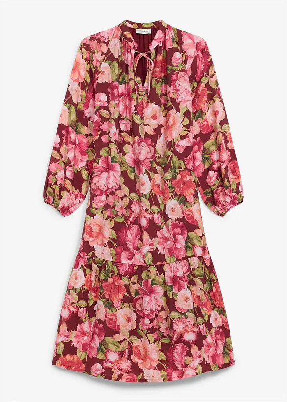 Midikleid aus flie&szlig;endem Viskose-Mix, bonprix