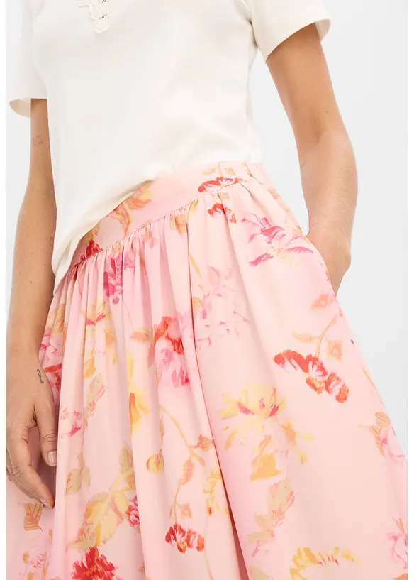 Maxirock aus luftigem Cr&ecirc;pe, bonprix