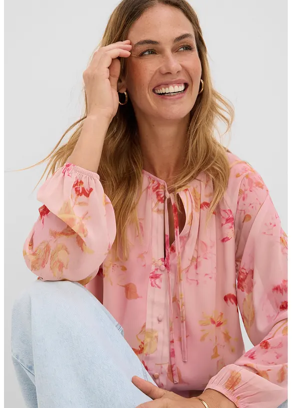 Chiffonbluse mit Bindeb&auml;ndern, bonprix