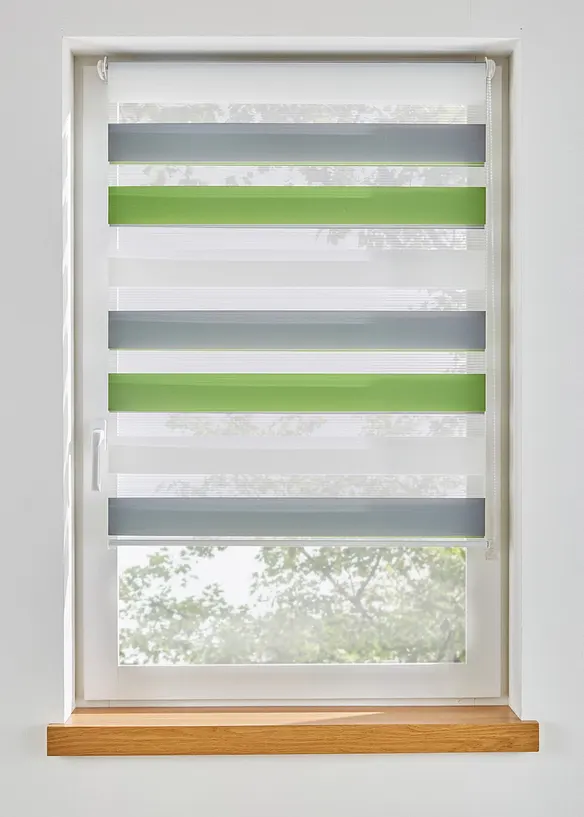 Store enrouleur double &agrave; rayures color&eacute;es, bonprix