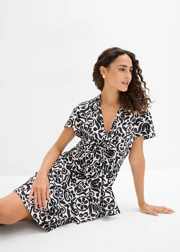 Minikleid mit tiefem Ausschnitt, bonprix