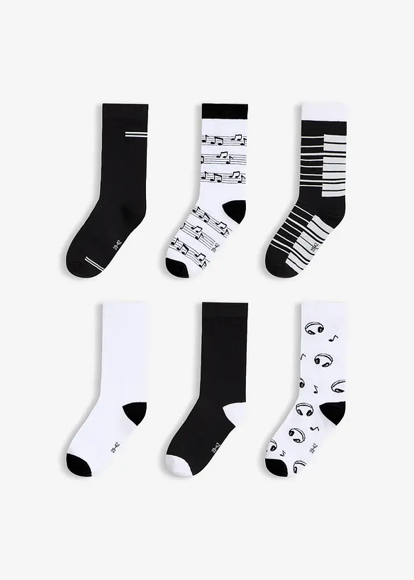Lot de 6 paires de chaussettes, bonprix