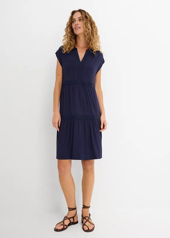 Robe-tunique douce en viscose extensible, bonprix