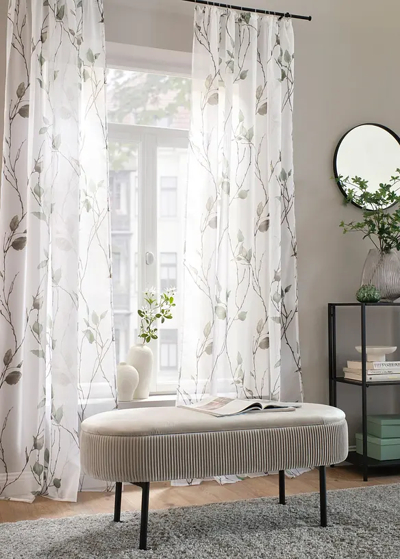 Gardine aus leichtem Voile (1er Pack), bonprix