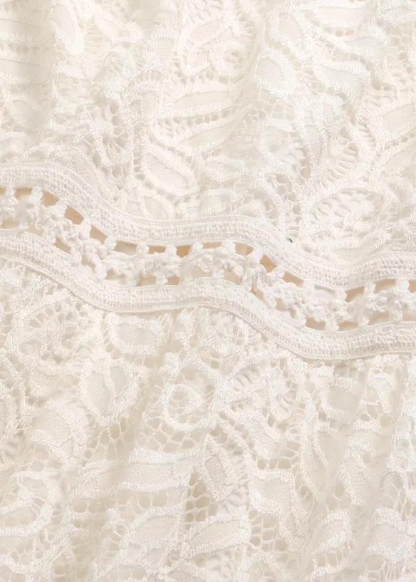 Robe en dentelle avec empi&egrave;cement crochet &agrave; la taille, bonprix