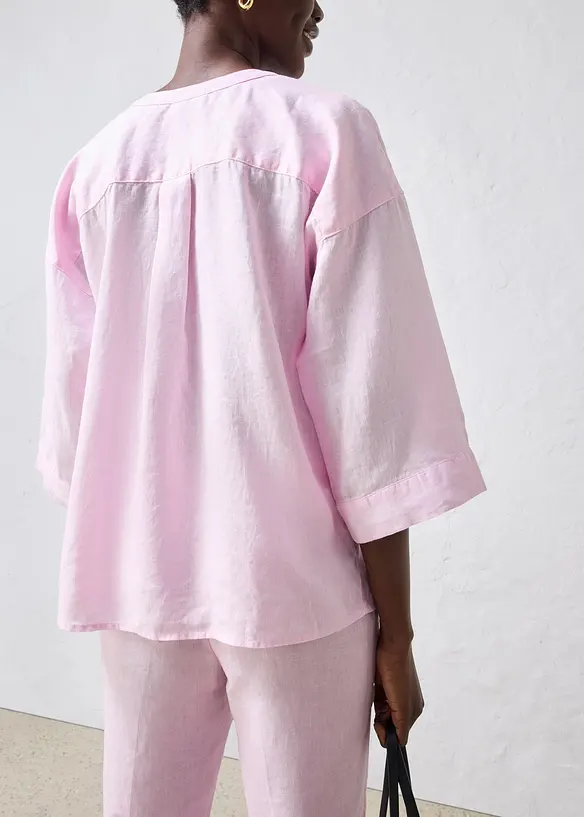 Oversize-Bluse aus reinem Leinen, bonprix