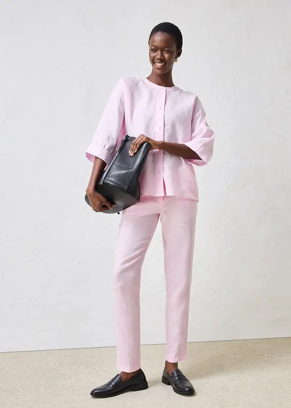 Oversize-Bluse aus reinem Leinen, bonprix