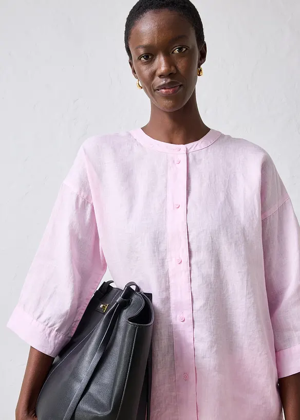 Oversize-Bluse aus reinem Leinen, bonprix