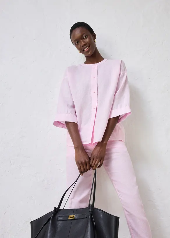 Oversize-Bluse aus reinem Leinen, bonprix