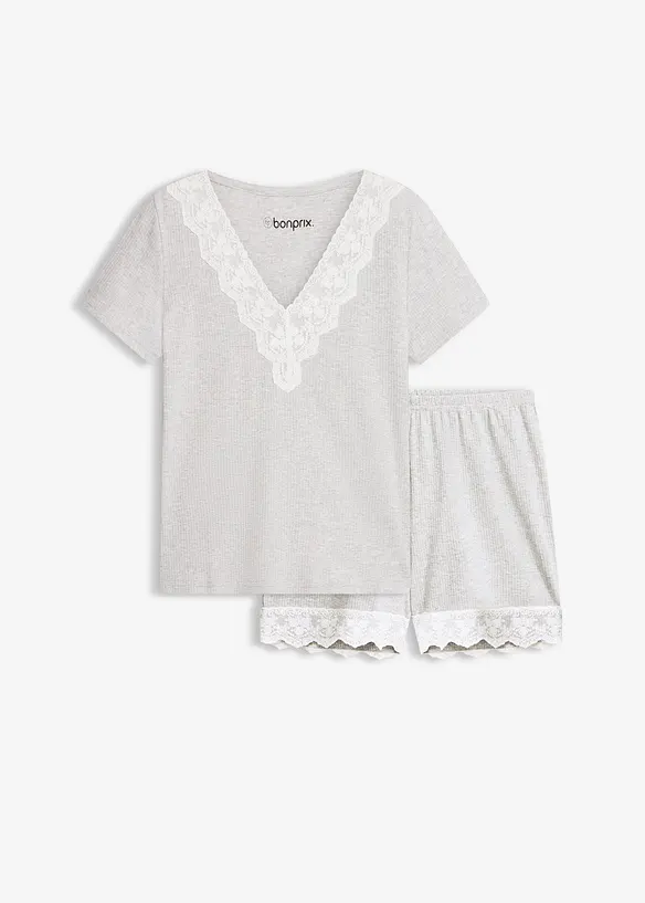 Pyjashort en coton c&ocirc;tel&eacute;, bonprix