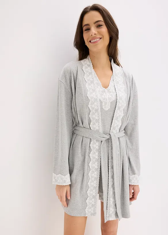 Kimono en coton c&ocirc;tel&eacute;, bonprix