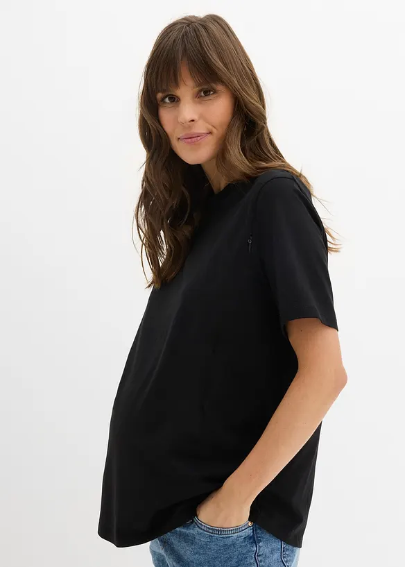Umstandsshirt mit diskreter Stillfunktion mit Bio-Baumwolle, bonprix