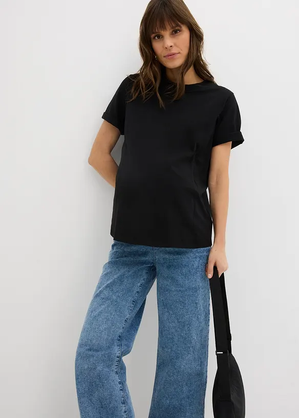 Umstandsshirt mit diskreter Stillfunktion mit Bio-Baumwolle, bonprix