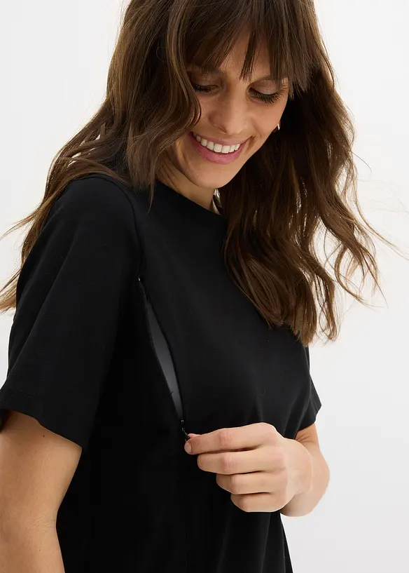 Umstandsshirt mit diskreter Stillfunktion mit Bio-Baumwolle, bonprix