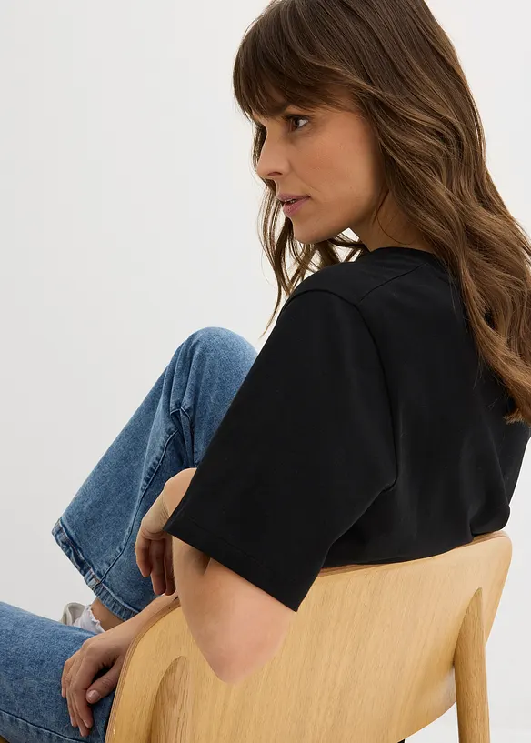 Umstandsshirt mit diskreter Stillfunktion mit Bio-Baumwolle, bonprix