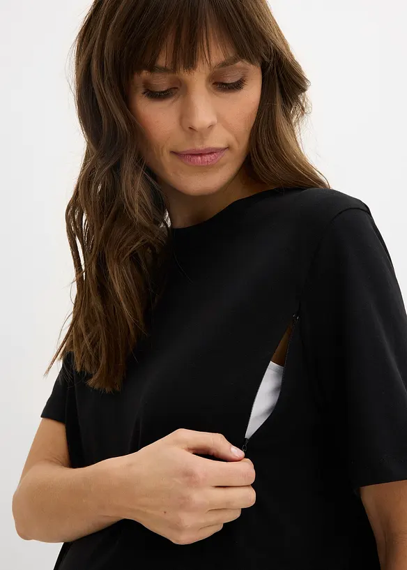 Umstandsshirt mit diskreter Stillfunktion mit Bio-Baumwolle, bonprix