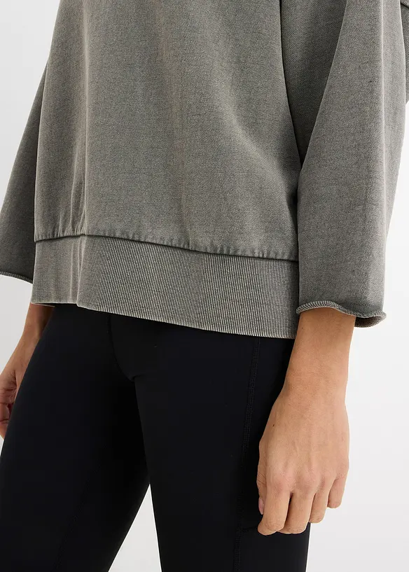 Oversize-Sweatshirt aus Baumwoll-Mix, bonprix