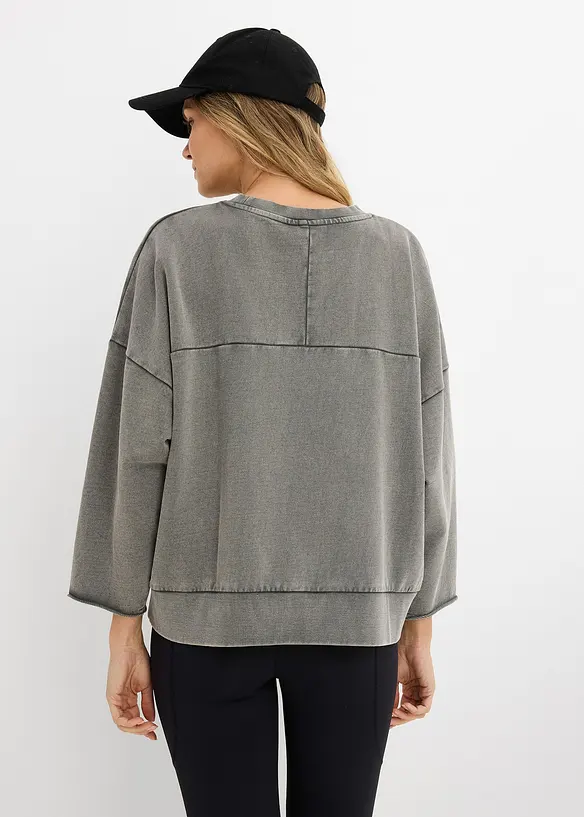 Oversize-Sweatshirt aus Baumwoll-Mix, bonprix